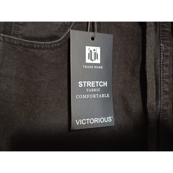 Victorious Men's Drop Crotch Jogger Pants Denim Jeans 34X31 X-Large JG873 - Picture 5 of 9
